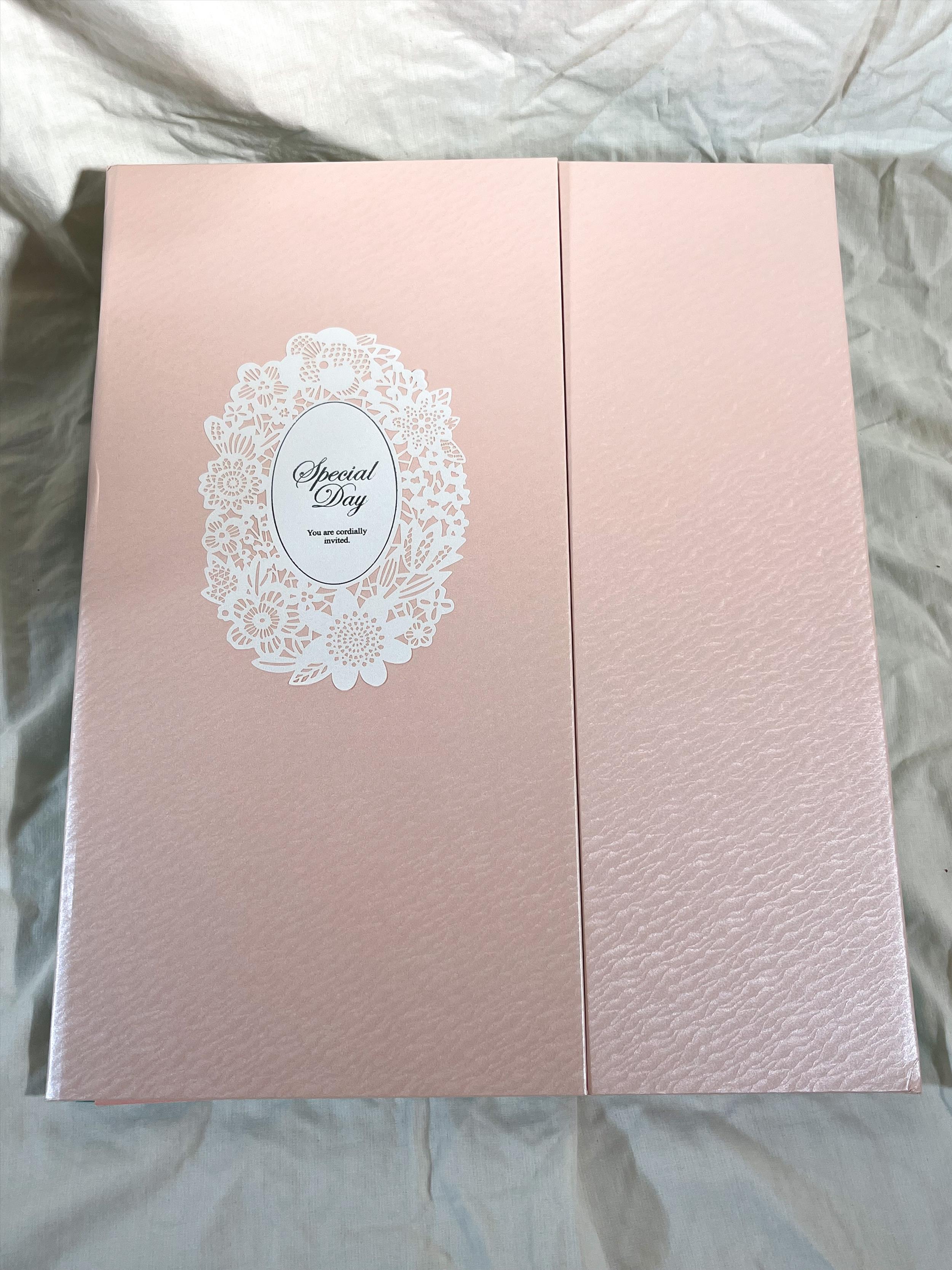 婚禮迎賓桌使用的簽名冊/湖水綠及粉色